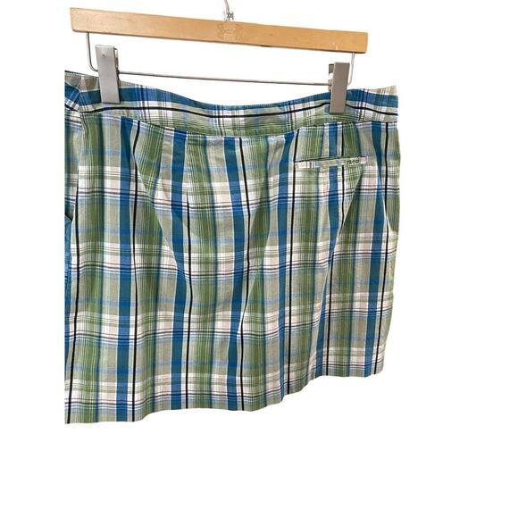 Izod Green/Blue/White Plaid Skort  - Size 14 (EUC) - Picture 2 of 9